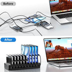 USB C Charging Station for Multiple Devices, 10-Port 100W Charging Dock - Image 4
