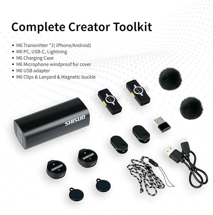 Pro Lavalier Microphone for Podcast Recording, Wireless Clip-On Mic - Image 7