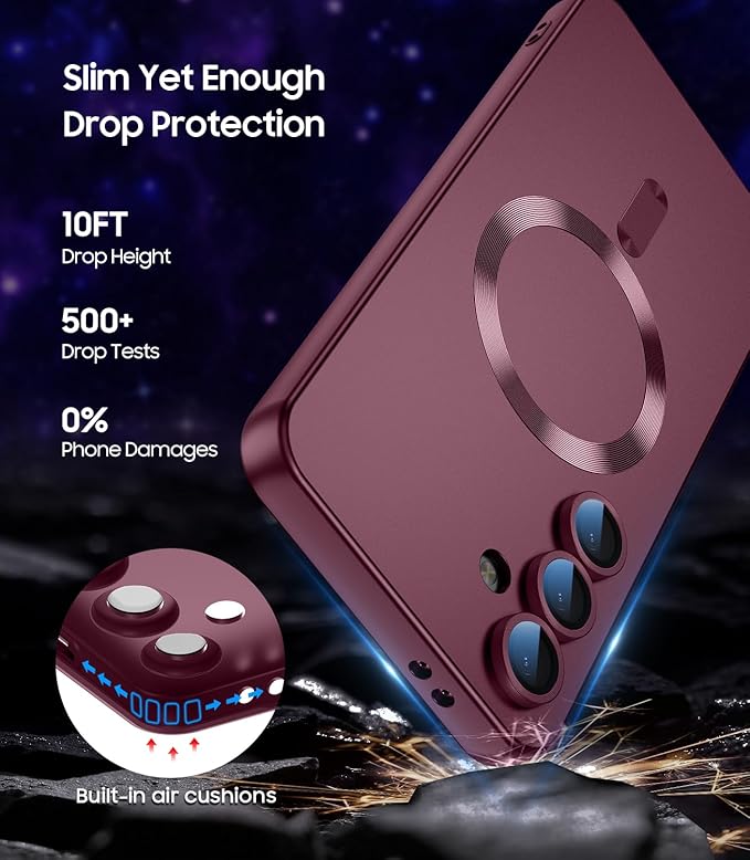 Magnetic for Samsung Galaxy S25 Plus Case Slim Soft Silicone Bumper Shockproof - Image 5