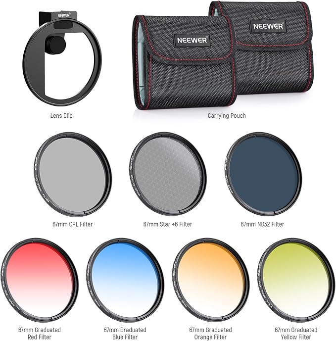 NEEWER Clip On 67mm Phone ND Filter Kit, Upgraded Lens Clip Cold Shoe - Image 9