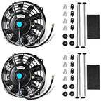 MuHize 7 Inch Slim Radiator Fan - 12V 80W 800 CFM High Performance Cooling Fan by MuHize