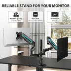 EUREKA ERGONOMIC Dual Monitor Stand, Fully Adjustable Gas Spring Double Monitor - Image 6