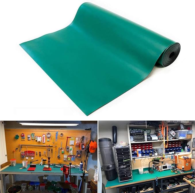MYOYAY 23.6" x 118" Rubber ESD Soldering Mat Roll 0.08" Thick Anti-Static High by MYOYAY
