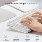 HUO JI E-Yooso Creamy Mechanical Keyboard Wired, Hot Swappable, Pre-lubed - Image 5