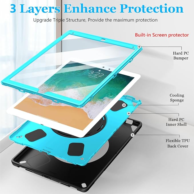 Case for iPad Pro 12.9 2nd Generation 2017& 2015 1st Generation, Heavy Duty - Image 6