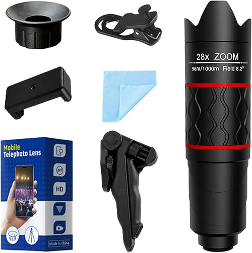 28X Telephoto Lens with Tripod for iPhone Android Phones, 2-in-1 Mobile Phone by Yourelexit%C2%AE