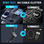 Car Charger with Starlight, 66W USB C Fast Car Chargers Adapter, 4 in 1 - Image 6