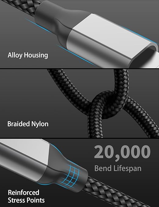 10ft USB C to Lightning Cable 2Pack, Power Delivery USB C iPhone Charger Fast - Image 5