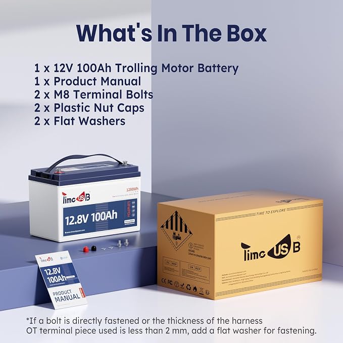12V 100Ah TM Low-Temp Protection LiFePO4 Battery, Timeusb Group 31 Deep Cycle - Image 9