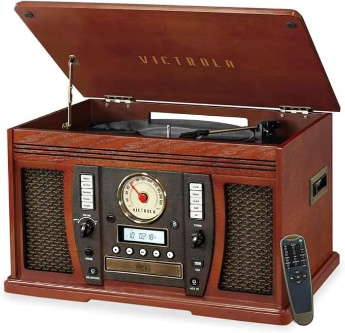 Victrola Aviator 8-in-1 Bluetooth Record Player & Multimedia Center by Victrola