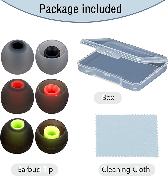 Silicone Replacement Earbud Tips Earbud Covers Ear Tips Fit - Image 6