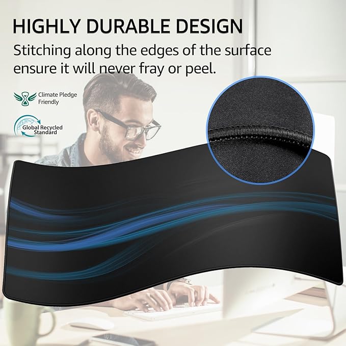 KTRIO Large Gaming Mouse Pad Desk Mat, Superior Micro-Weave Cloth - Image 3