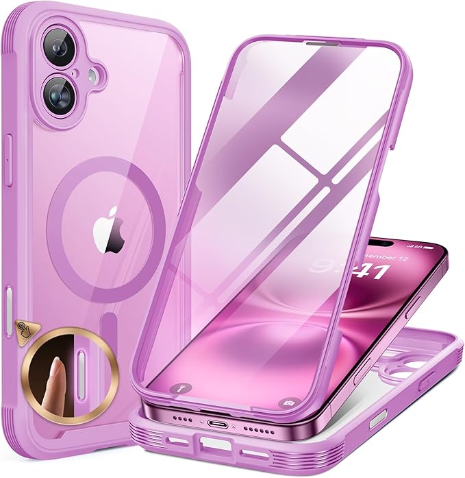 Miracase Magnetic for iPhone 16 Plus Case Full-Body Phone by Miracase