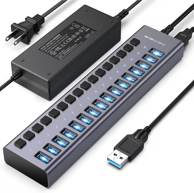 Powered USB 3.1 Hub, ACASIS 16 Ports USB 3.1 Hub by ACASIS