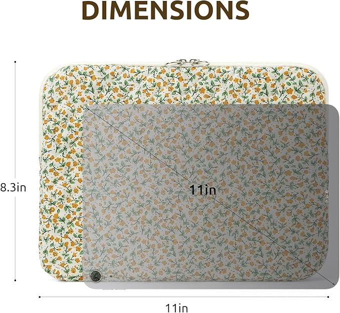 Puffy Laptop Sleeve 13-15.6 Inch Cute Quilted Laptop Protective Case Padded - Image 7