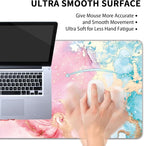 Cute Pink Marble Large Mouse Pad, Gaming Keyboard Desk Pad, Extended Mouse Mat - Image 5