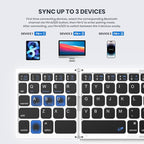 Foldable Bluetooth Keyboard, Portable Full Size Folding Keyboard - Image 3