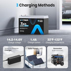 12V 7AH LiFePO4 Battery, Built-in 7A BMS, 5000+ Deep Cycles Rechargeable - Image 6