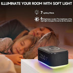 Alarm Clock Speaker Wireless Charger, Digital Alarm Clocks Bedrooms Bluetooth - Image 7