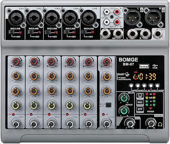 BOMGE Audio Mixer, Sound Board Mixing Console by BOMGEMusicStudio