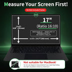 Laptop Privacy Screen 17 Inch, Laptop Screen Privacy Shield 16:10 Aspect Ratio - Image 2
