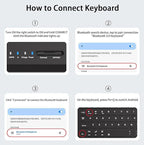for Samsung Galaxy Z Fold 7 6 5 Keyboard and Mouse, Portable Mini 7.9 inch - Image 8
