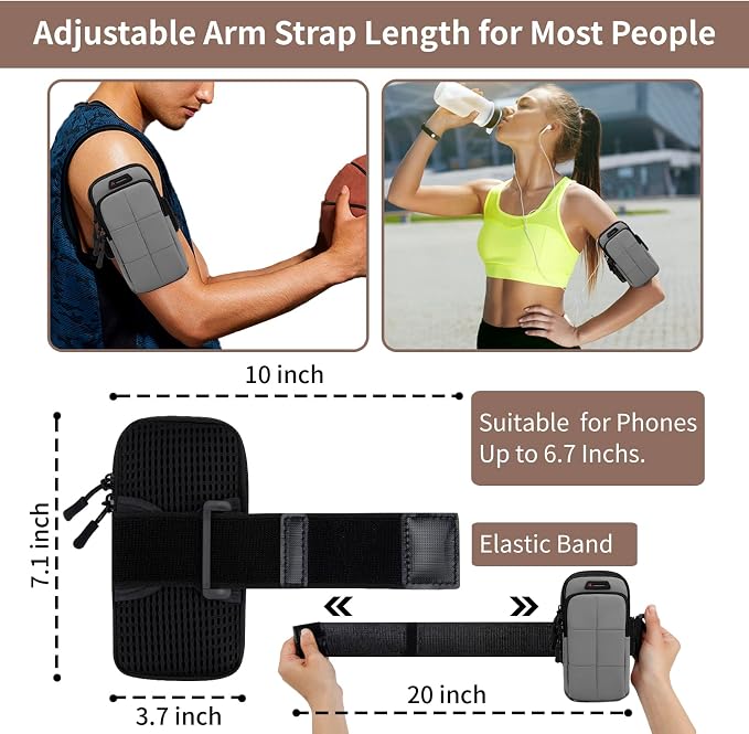 Phone Arm Bands for Running, Armband Cell Phone Holder for Exercise - Image 3