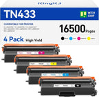 TN433 Toner Cartridge 4-Pack Replacement Compatible by KingKJInkToner