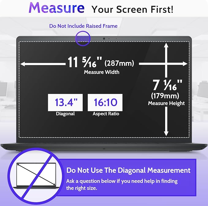 13.4 Inch Laptop Privacy Screen Compatible - Image 6