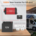 ALLWEI 1500W Pure Sine Wave Inverter 12V DC to 110V/120V AC Converter, Surge - Image 5