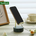 Marble Phone Stand with Metal Holder, Charging Available While Using, Swipe Up - Image 2