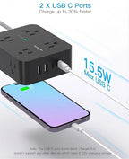 HANYCONY Extension Cord 25 Ft, Surge Protector Power Strip - Image 5