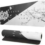Black and White Mouse Pad 31.5 X 11.8 Inch Japanese Cherry Blossom Extended by Siski
