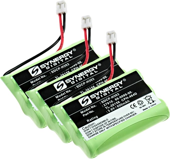 Synergy Digital Cordless Phone Batteries, Compatible by Synergy+Digital