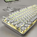 EWEADN TK100 Typewriter Style Wired Mechanical Keyboard, 104 Keys Aesthetic by SEUNKWANG