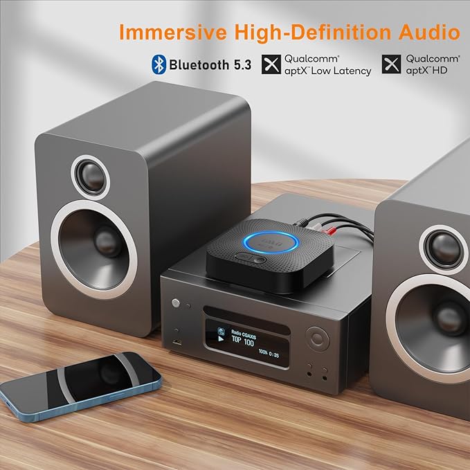 1Mii B06+ Bluetooth Receiver, Hi-Fi Wireless Audio Adapter - Image 5
