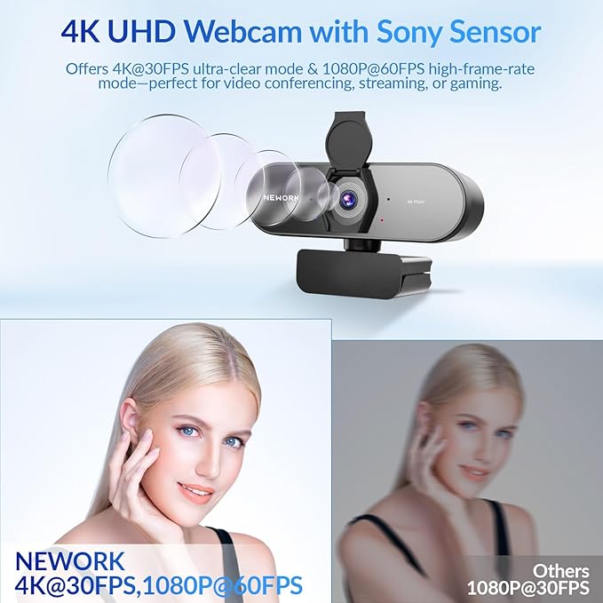 4K Webcam for PC with PDAF & CDAF Dual-autofocus, Ultra 4K HD, 2 Noise - Image 8