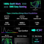 SANSUI Monitor 27 Inch 100Hz USB Type-C Computer Monitor, FHD 1920X1080P - Image 2