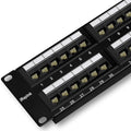 Rapink Patch Panel 48 Port Cat6 10G Support, Network Patch Panel UTP 19-Inch by Rapink