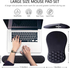 Mouse Pad Wrist Support, Laokiiy 2 in1 Keyboard Wrist Rest+ Ergonomic Mouse Pad - Image 5