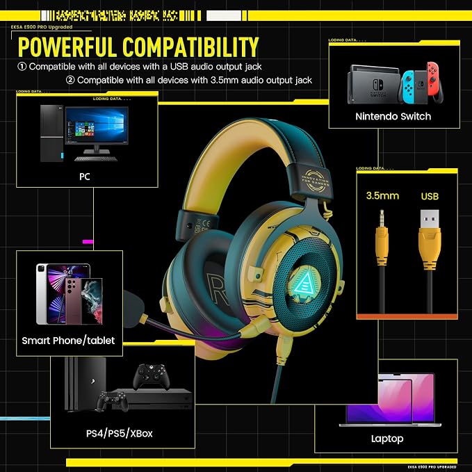 EKSA USB Gaming Headset for PC - Image 4