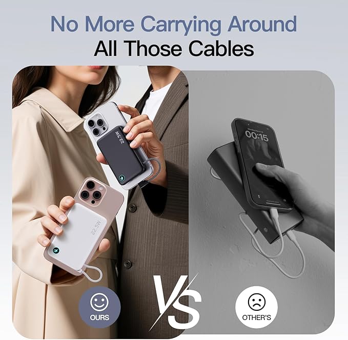 2025 Latest Magnetic Wireless Power Bank, 12800mAh Portable Charger - Image 5