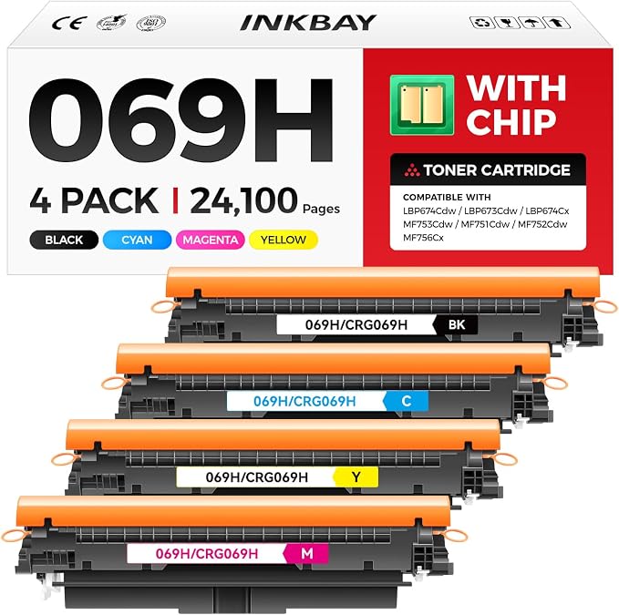 069H 069 Toner Cartridge Set MF753Cdw Compatible Replacement by INKBAY