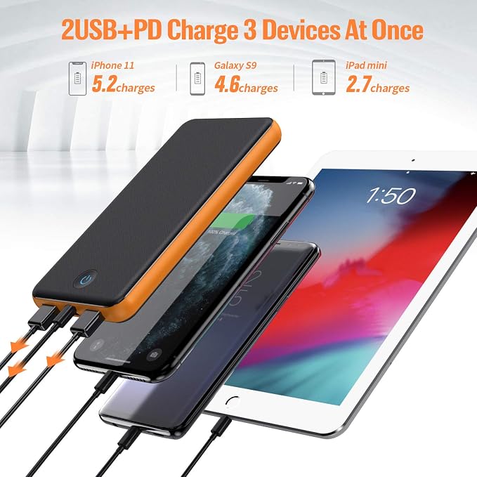 Portable Charger Power Bank 26800mAh, QC3.0 USB C PD Fast Phone Charging - Image 4