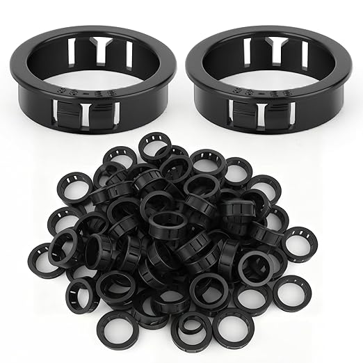 50PCS 1-1/2" Black Cable Snap Bushing Grommet, Snap in Cord Bushing Protect by Unknown