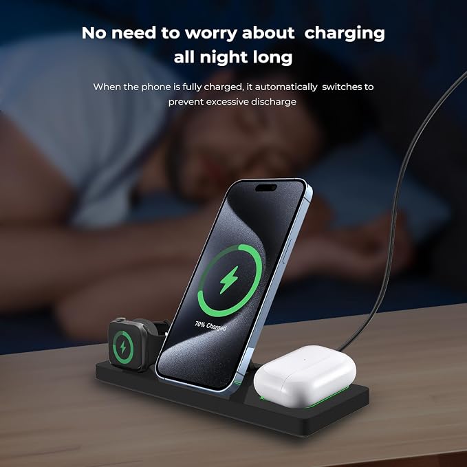 Wireless Charger Station 3 in 1, Fast Charging - Image 6
