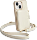 ZVE for iPhone 15 Crossbody Wallet Case, Card Holder Phone Purse for Women by ZVE