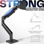 VIVO Heavy Duty Aluminum Ultrawide Monitor Tension Arm - Image 3