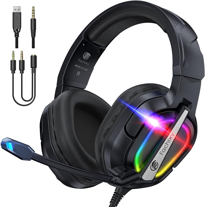 FC200 Foldable Gaming Headset for PS4, Switch by FachixyUS