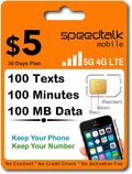 SpeedTalk Mobile Prepaid SIM Card Kit by SpeedTalkMobile